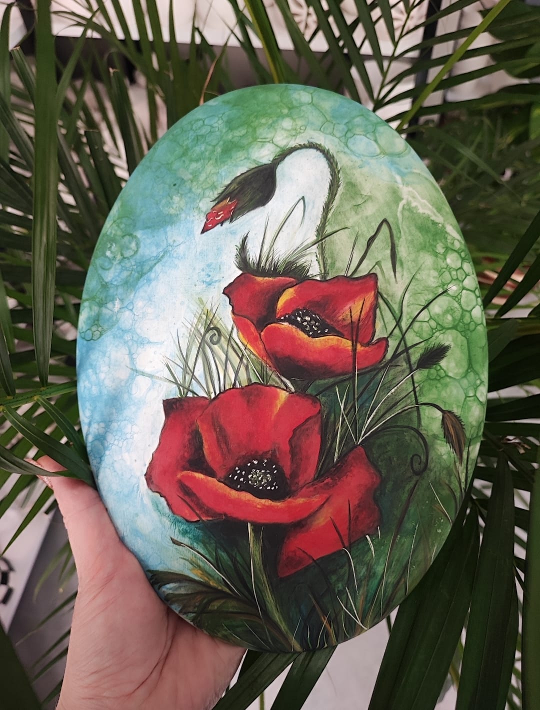 Çini Tombak Sulu Boya Tekniği